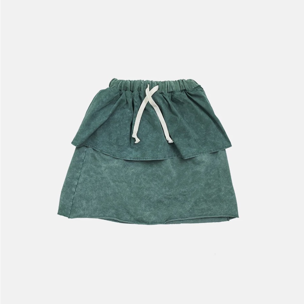 Booso Green Vintage Wave Skirt with